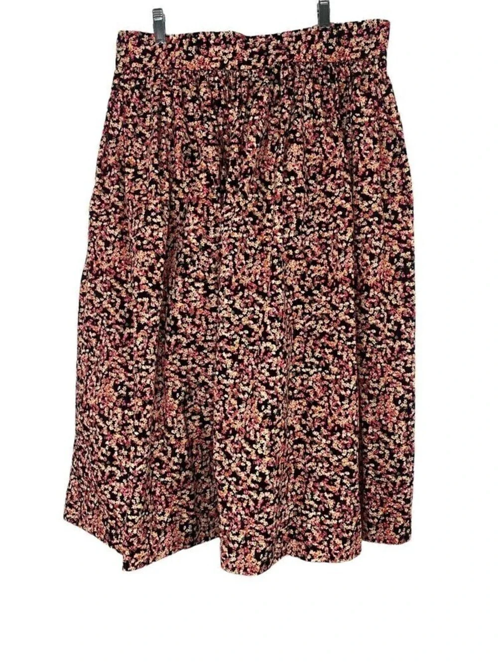 H&M women's Cotton Skirt Size 12 Midi Bohemian Peasant Retro Boho Smart Work